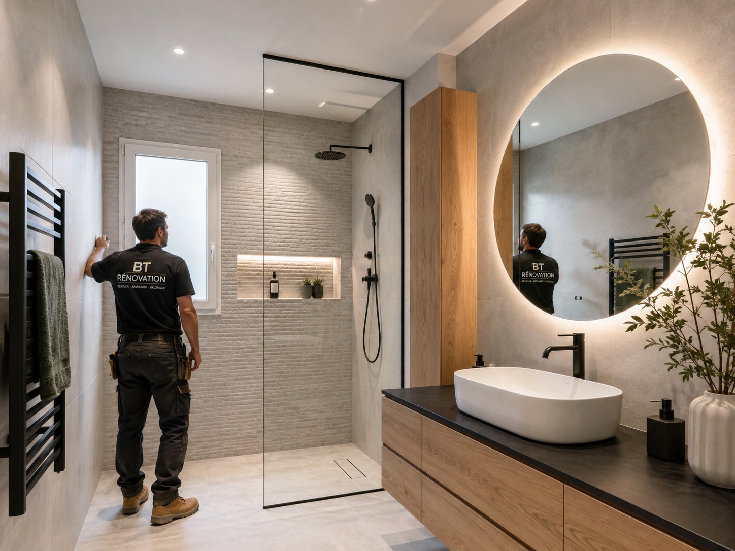 Salle de bains moderne rénovée